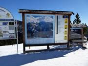 Mappa delle piste con informazioni operative aggiornate presso la stazione a monte Piffing