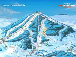 Mappa delle piste Tanvaldský Špičák