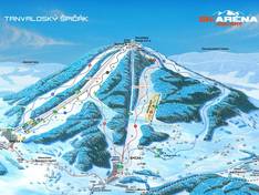 Mappa delle piste Tanvaldský Špičák