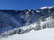 Vista dallo Schmittental verso la pista Trassabfahrt e la Schmittenhöhe