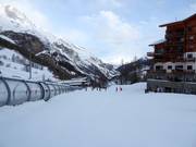 Area principianti Tignes 1800 con tappeti mobili gratuiti