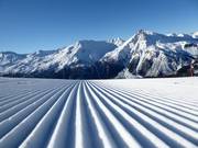 Preparazione perfetta delle piste nell’area sciistica Minschuns