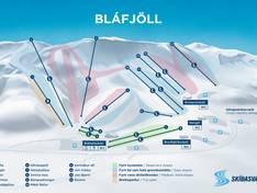 Mappa delle piste Bláfjöll
