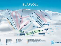 Mappa delle piste Bláfjöll