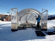 Sui tappeti mobili, i principianti ricevono sempre assistenza.