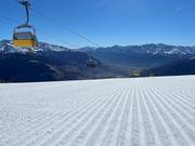 Perfetta preparazione delle piste nell’area sciistica Watles