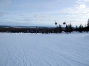 Le piste facili dominano nella zona a valle.
