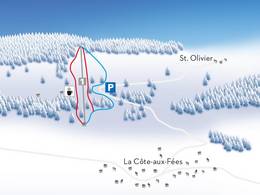 Mappa delle piste La Côte-aux-Fées