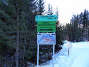 Tabellone informativo nella zona a valle