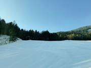 Pendio ripido discesa rossa