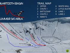Mappa delle piste Beartooth Basin