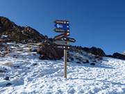 Segnaletica delle piste nell’area sciistica di Cerler