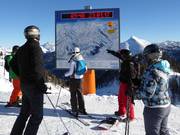 Tabellone informativo con mappa delle piste al Roßkopf