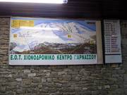 Mappa delle piste nostalgica nello Chalet Fterolakka