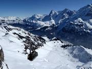 Vista da Birg su Mürren e sull'Eiger