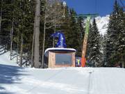 Casetta della seggiovia decorata in modo divertente