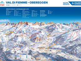 Mappa delle piste Latemar - Obereggen/Pampeago/Predazzo