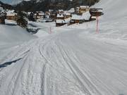 Discesa Turna ai margini del paese di Malbun