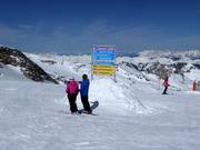 Buona segnaletica agli incroci delle piste