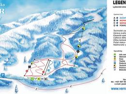 Mappa delle piste Vernár