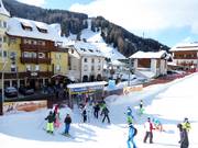Fine della discesa a valle a Selva di Val Gardena