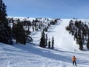 Vista sulla pista Källbacken a Hundfället