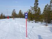 Segnaletica delle piste nell’area sciistica Idre Himmelfjäll