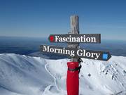 Segnaletica delle piste nell’area sciistica Mt. Hutt