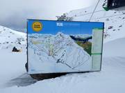 Mappa delle piste nell’area sciistica The Remarkables