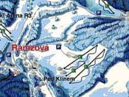 Mappa delle piste Chata pod Klínem - Ramzová