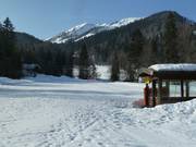 Area principianti presso lo skilift di esercitazione a valle