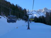 Vajolet 2 - 4pers.| Seggiovia ad alta velocità (ad agganciamento automatico) con cupole di protezione