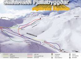 Mappa delle piste Skarðsdalur - Siglufjörður