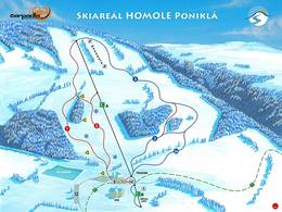Mappa delle piste Homole Poniklá
