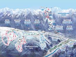 Mappa delle piste Gazprom Mountain Resort