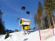 Cannone da neve ad alte prestazioni nell’area sciistica Loser