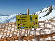 Segnaletica delle piste nell’area sciistica Damüls-Mellau