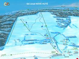 Mappa delle piste Nové Hutě