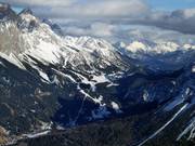 Vista dal Grubigstein sull'Ehrwalder Alm