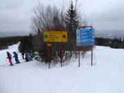 Segnaletica delle piste al Mont-Sainte-Anne