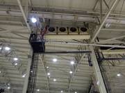 Raffreddamento e produzione di neve al soffitto della hall