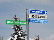 Piste, impianti di risalita, direzioni – segnaletiche come questa facilitano l’orientamento