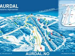 Mappa delle piste Valdres Alpinsenter