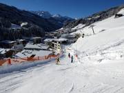 Discesa a valle verso la cabinovia Dorfbahn Gerlos