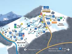 Mappa delle piste Małe Ciche