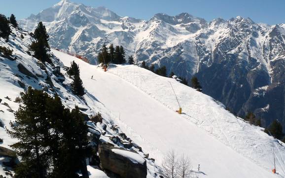Stazione a valle più alta nella Mattertal (Valle di Zermatt) – comprensorio sciistico Grächen