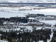 Vista sulle sistemazioni nel Teton Village