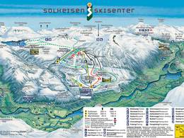 Mappa delle piste Solheisen Skisenter