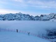 Atmosfera serale alla stazione a monte Karjoch