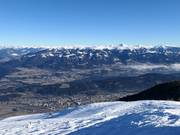 Vista su Spittal an der Drau e il lago Millstätter See